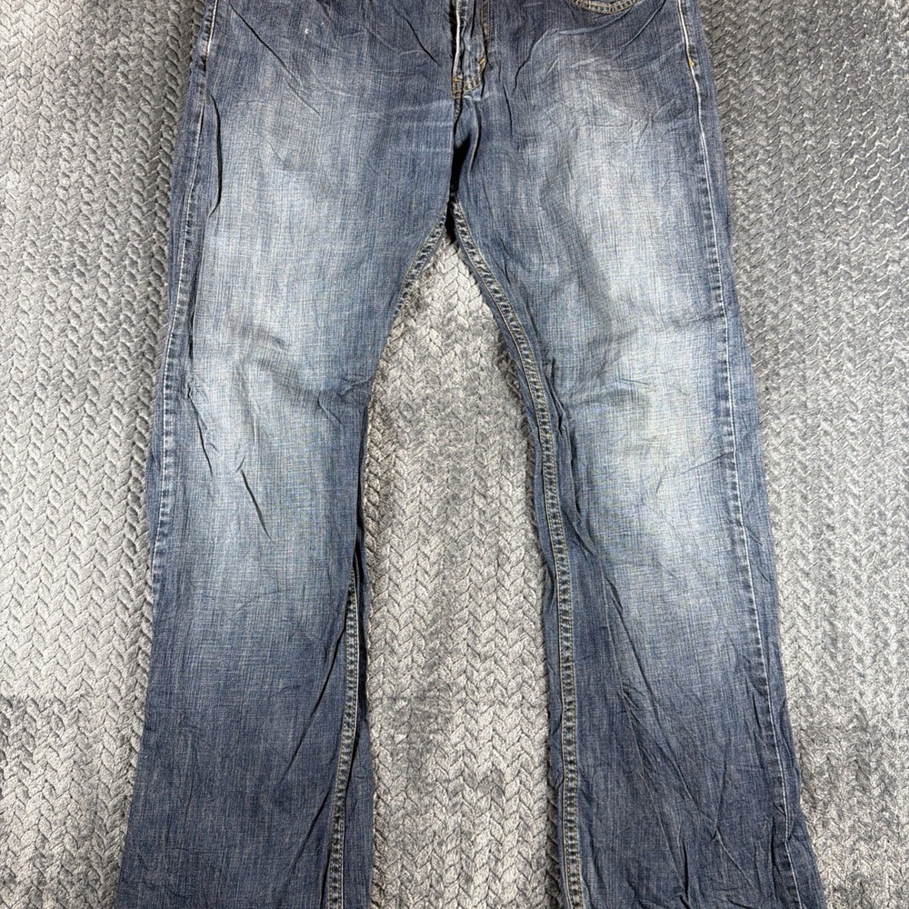 Levis‎ 514 Jeans Mens 34x32 Blue Regular Straight Mid Rise Dark Wash Denim